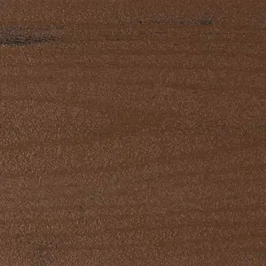 Brown composite decking color sample with wood-grain texture