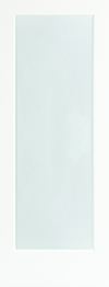 White interior door with one full frosted glass lite