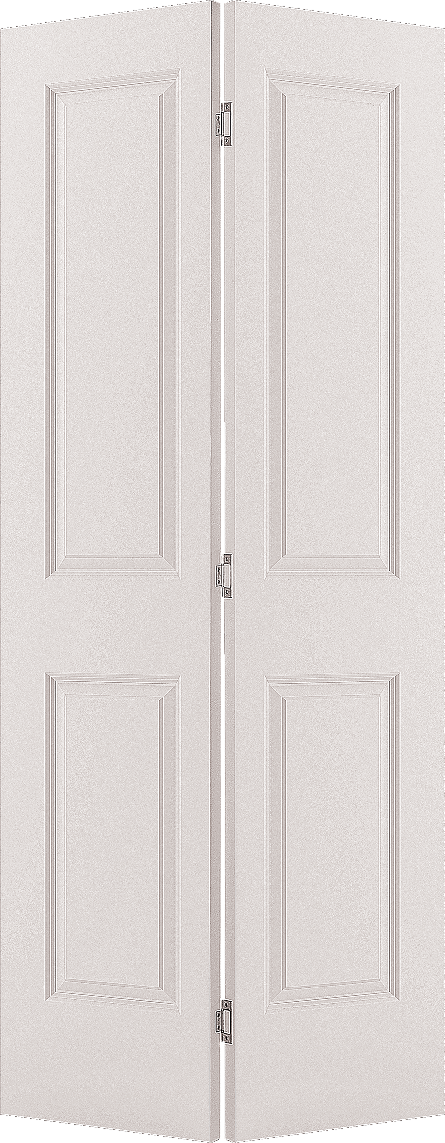 White bifold closet door with square raised panels