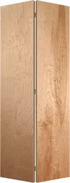 Light wood flush bifold closet door