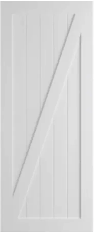 White primed plank door with a Z-brace